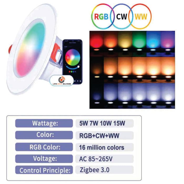 Best RGB LED Smart Downlight - Color-Changing, Dimmable, Wi-Fi Controlled