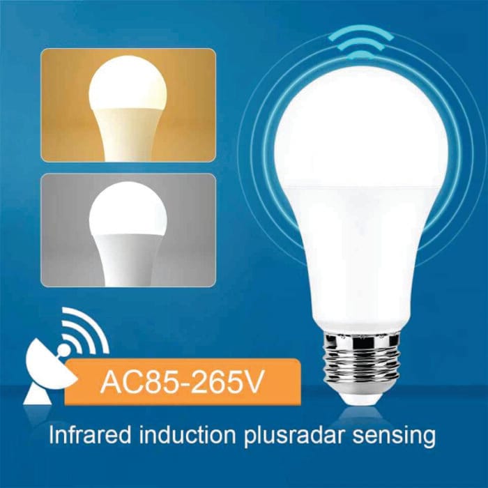 Smart LED Bulb with PIR Sensor - Motion-Activated Energy-Saving Light