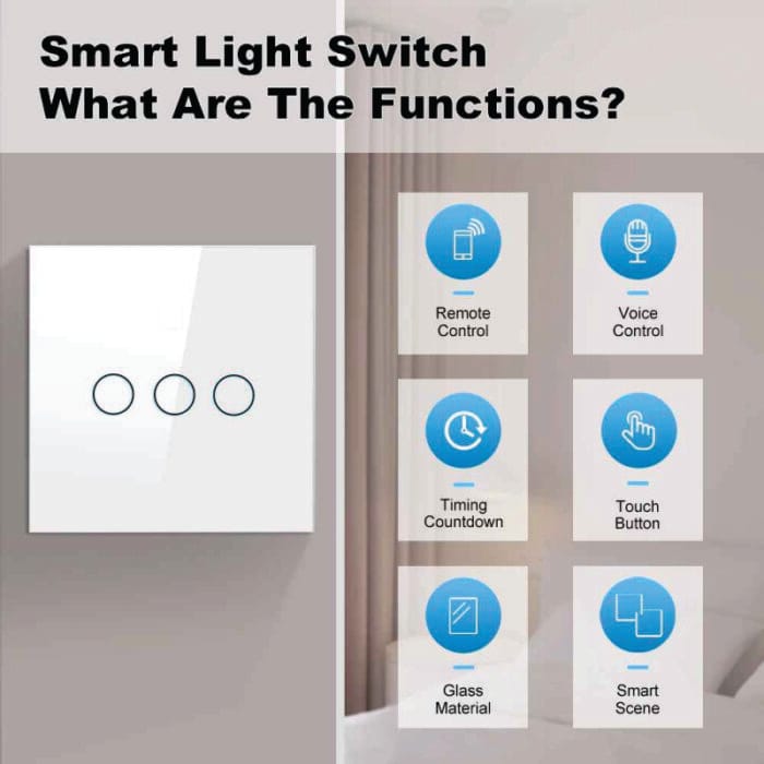 3 Gang Touch Smart Switch - Sleek Design with Best Control and Smart Home Integration