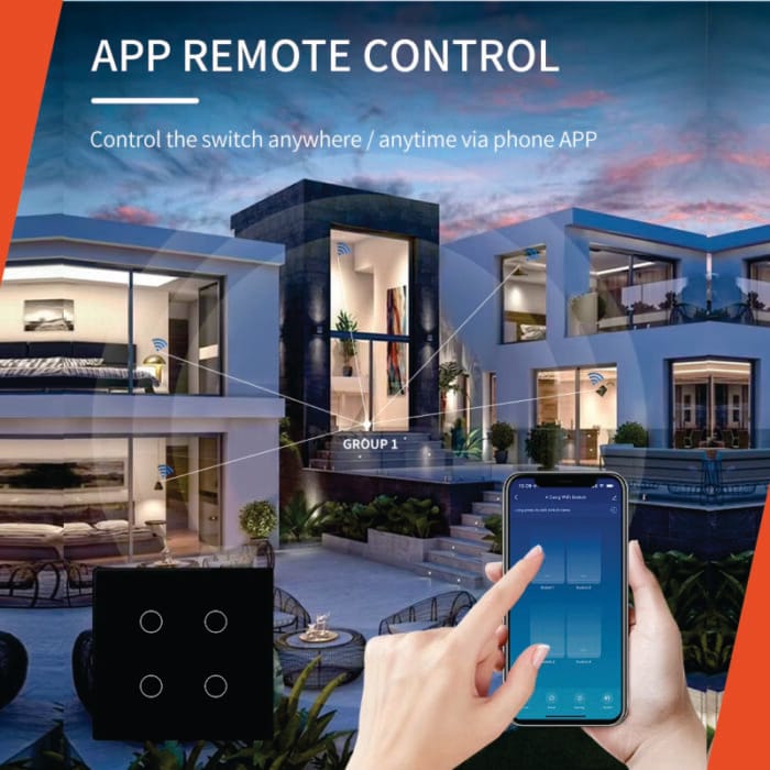 4 Gang WiFi Smart Switch - Advanced Control with Remote Access and Voice Compatibility