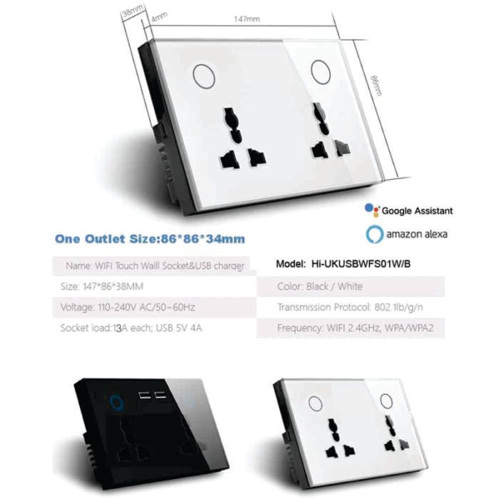 Smart Double Socket - Dual Control and Energy Efficiency for Your Home