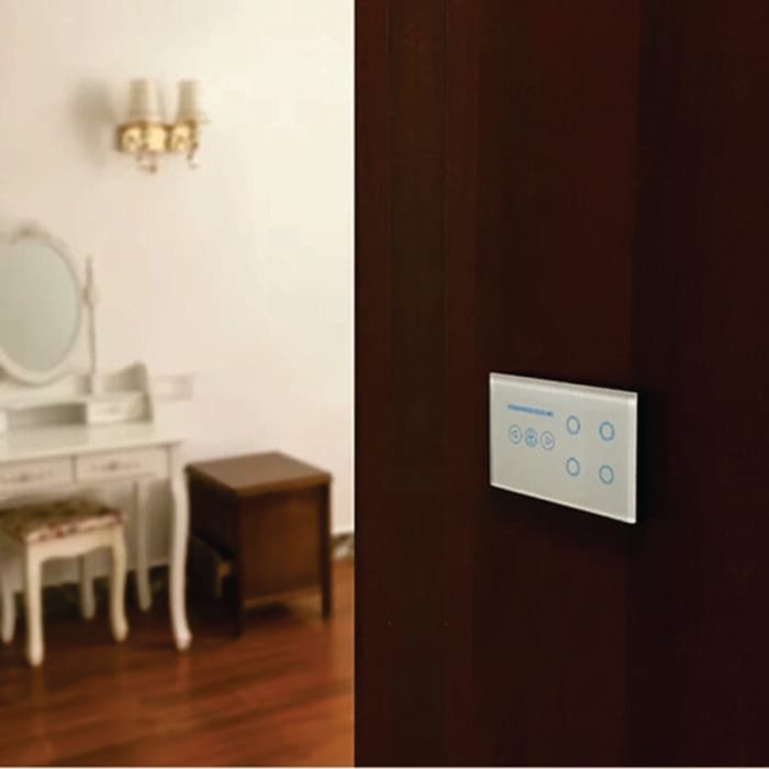 4-Gang Plus Fan Smart Touch Switch - Multi-Function Control with WiFi Connectivity and Touch Interface