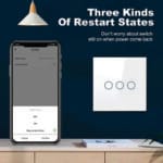3 Gang Touch Smart Switch - Sleek Design with Best Control and Smart Home Integration