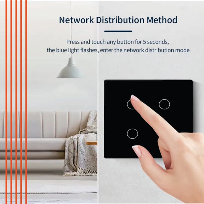 4 Gang WiFi Smart Switch - Advanced Control with Remote Access and Voice Compatibility