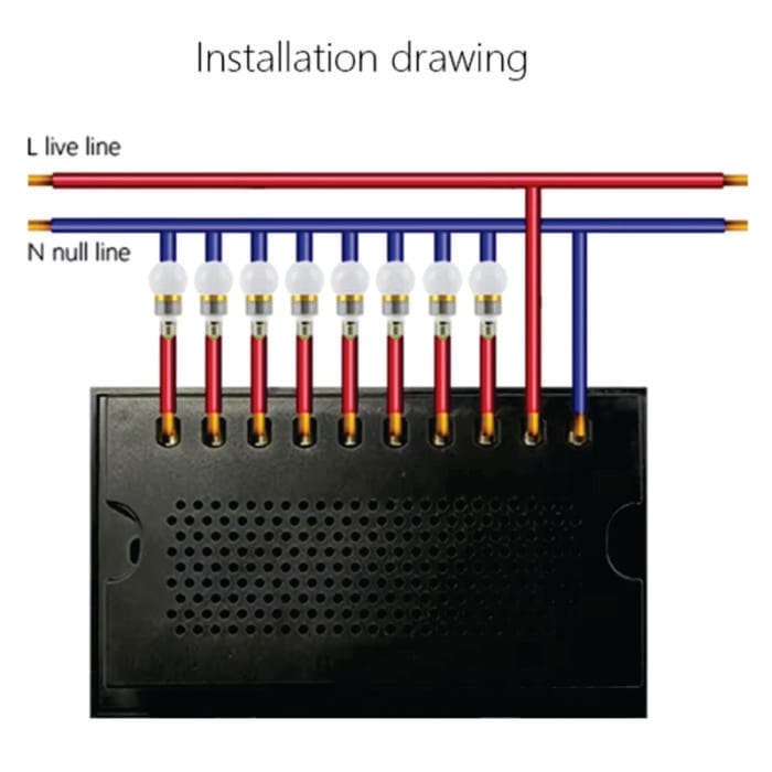 4-Gang Plus Fan Smart Touch Switch - Multi-Function Control with WiFi Connectivity and Touch Interface