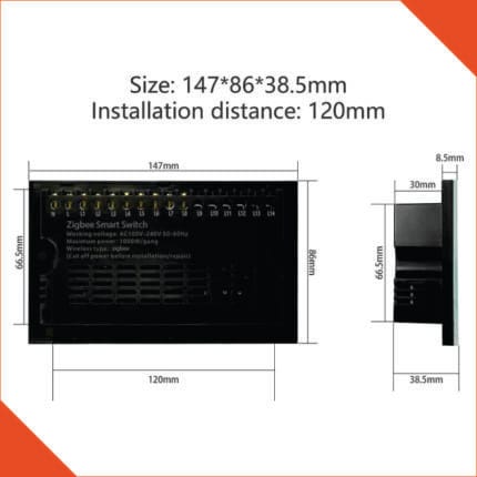 8 Gang Smart Touch Switch - Comprehensive Control with Advanced WiFi Connectivity and Intuitive Interface