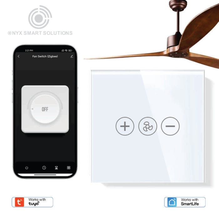 Smart Fan Dimmer Switch - Adjustable Speed and Light Control with WiFi Connectivity