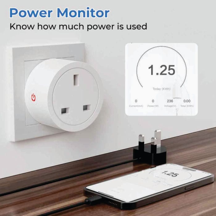 WiFi Smart Power Plug - Remote Control and Energy Monitoring for Ultimate Convenience