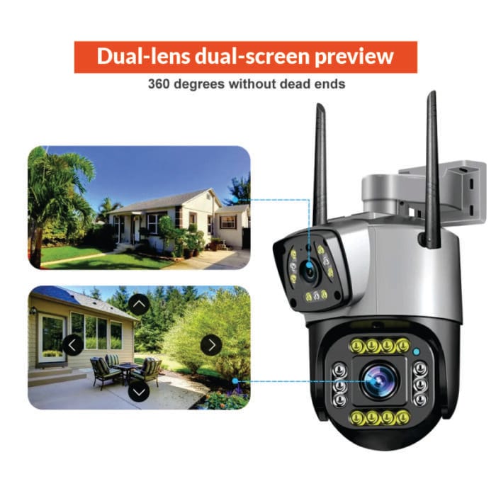 dual lens 360 degree without dead ends screen preview