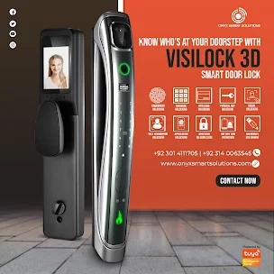smart door lock vision lock 3d in lahore Pakistan